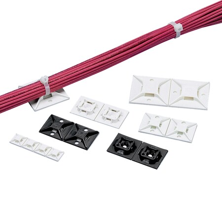 Panduit Cable Tie Mount, #6 Screw (M3), 1"x1" (2 ABM2S-S6-D0